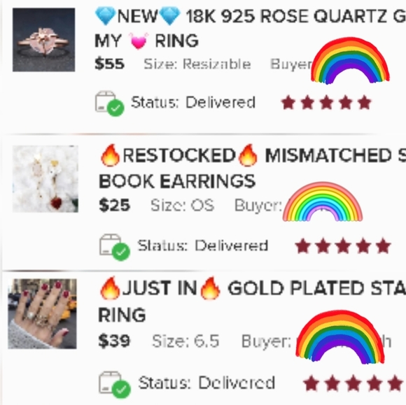 💎NEW💎 18K 925 ROSE QUARTZ GIFT OF MY 💓 RING - Picture 8 of 8